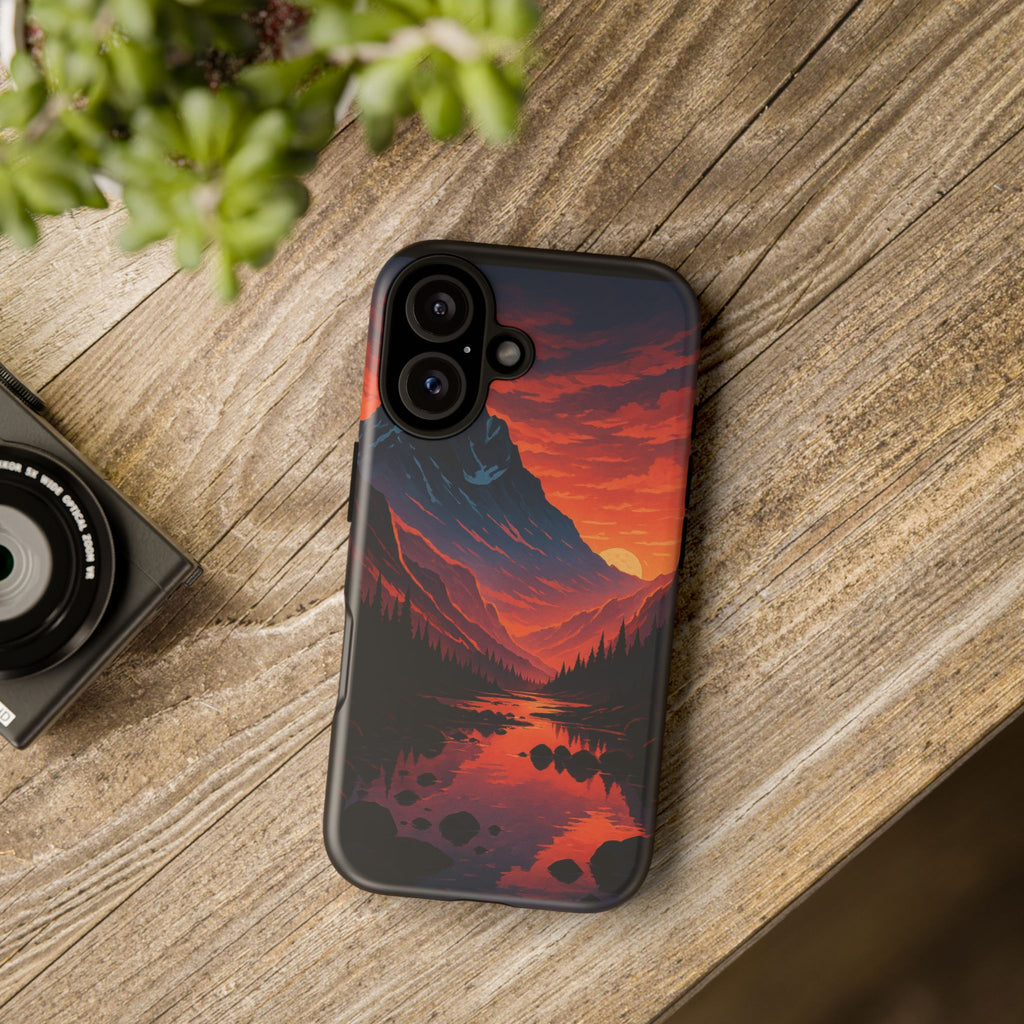 Mountain Sunset Phone Case, Nature Inspired Case, Tough Cases, Gift for Adventurers, Phone Accessories