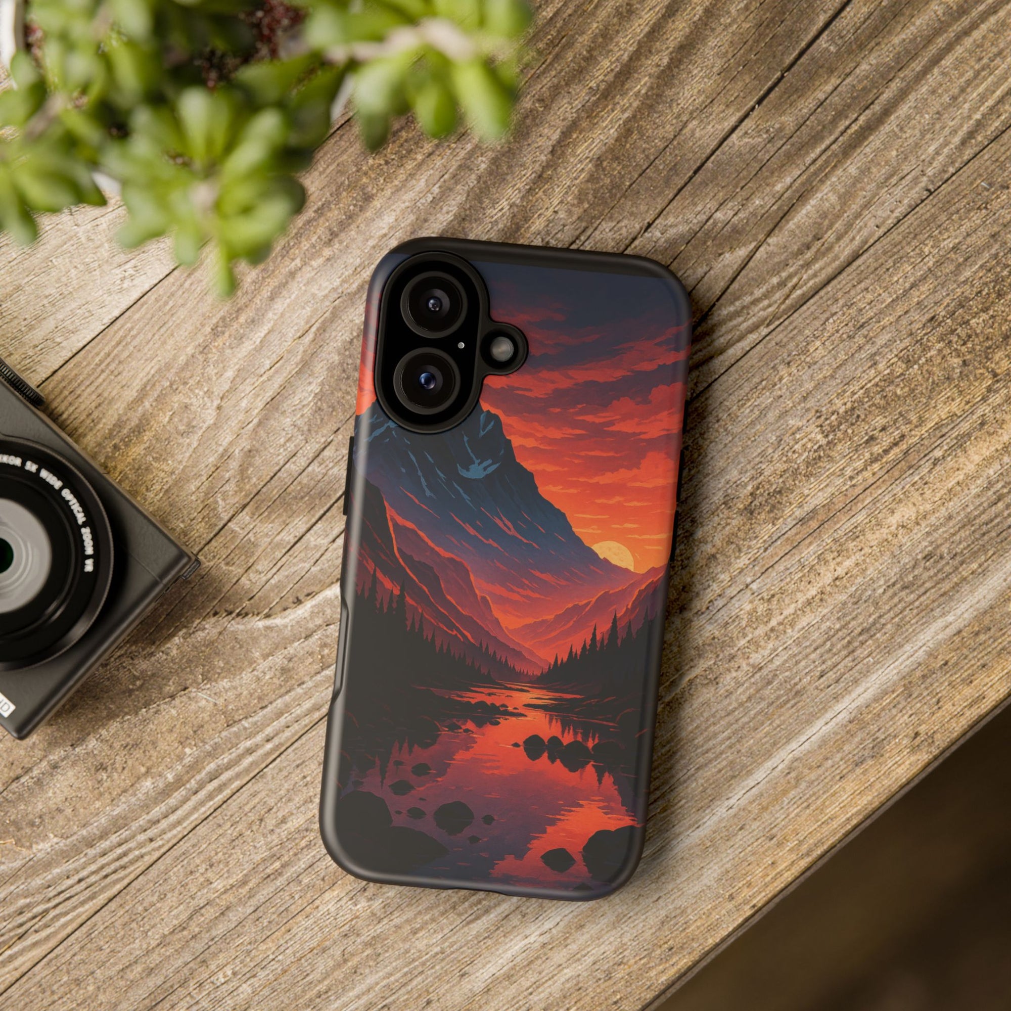 Mountain Sunset Phone Case, Nature Inspired Case, Tough Cases, Gift for Adventurers, Phone Accessories
