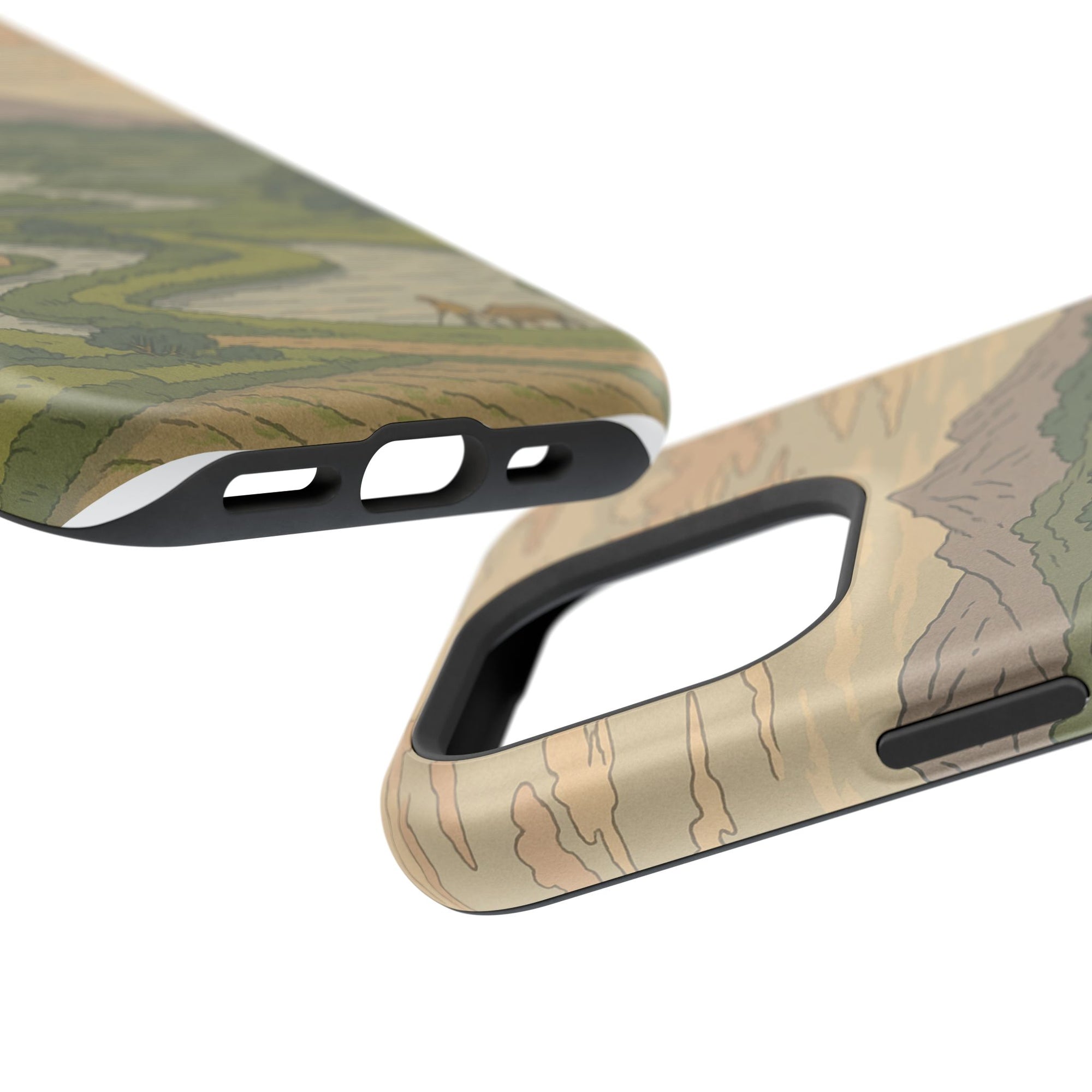 Nature-Inspired Magnetic Tough Case for iPhone, Phone Protection, Adventure Gift, Outdoor Lover, Earthy Aesthetic