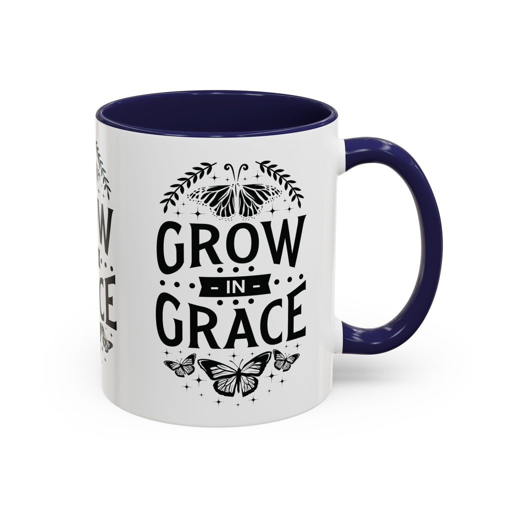 Grow in Grace Accent Coffee Mug - Inspirational Design