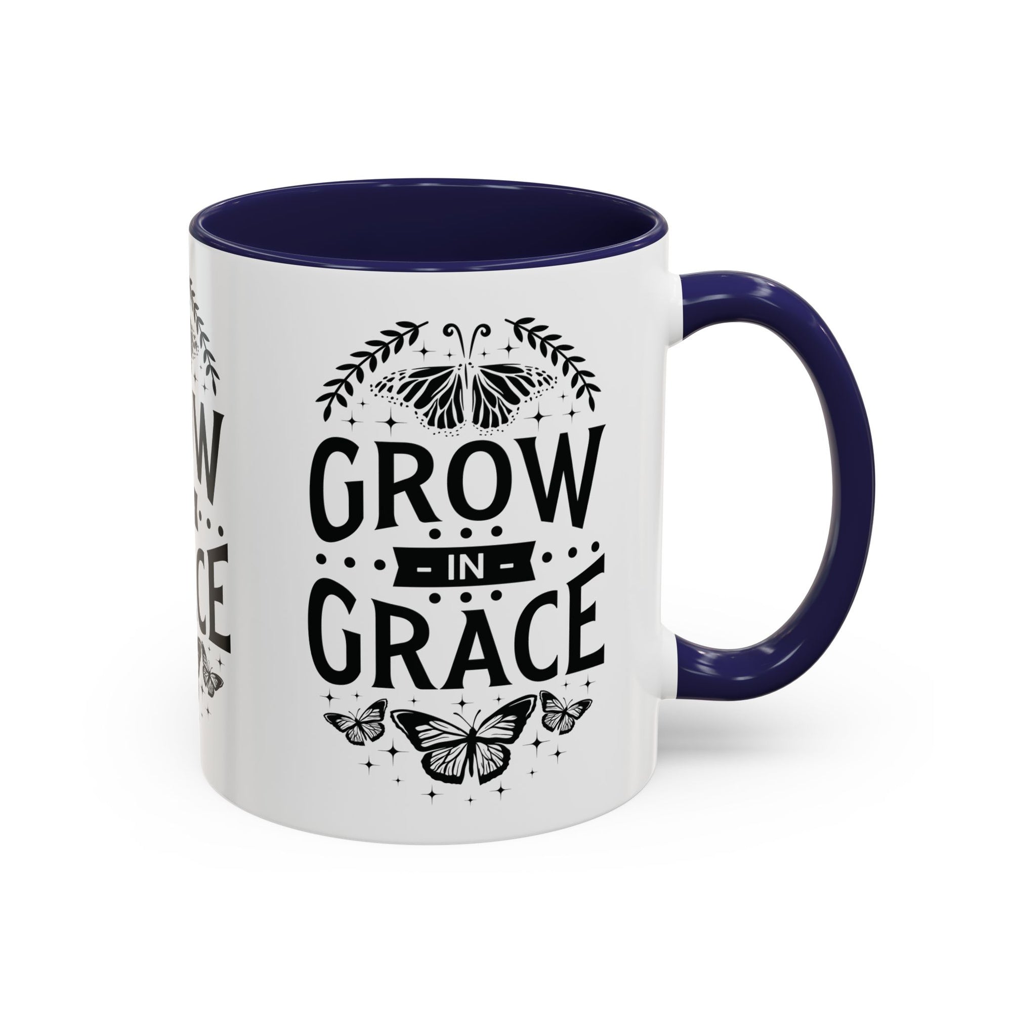 Grow in Grace Accent Coffee Mug - Inspirational Design