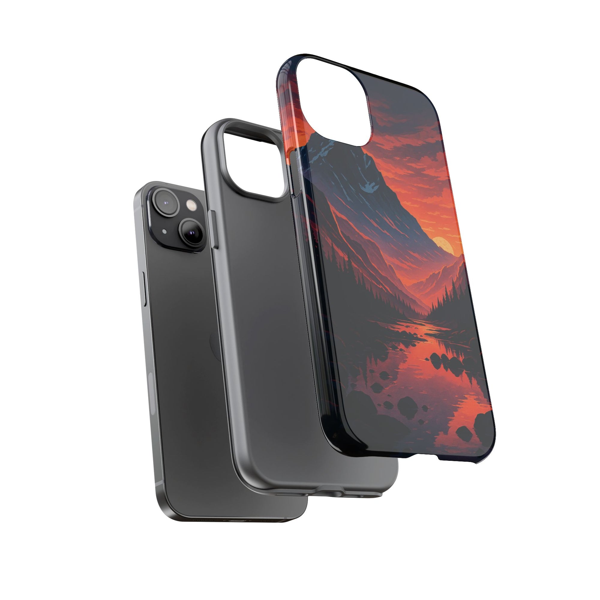 Mountain Sunset Phone Case, Nature Inspired Case, Tough Cases, Gift for Adventurers, Phone Accessories