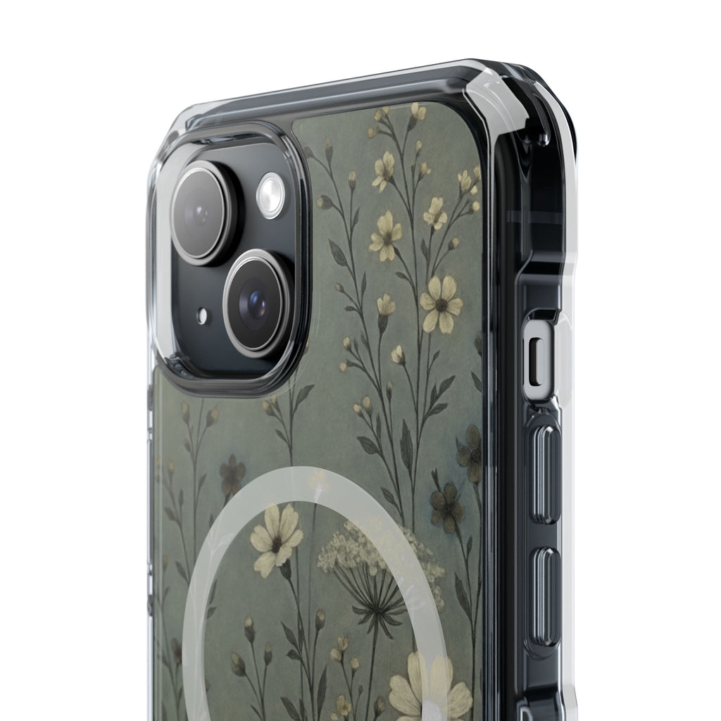 Floral Magnetic Clear Impact Cases, Phone Protection, Floral Design, Nature Lover Gift, Stylish Tech Accessories, Everyday Use