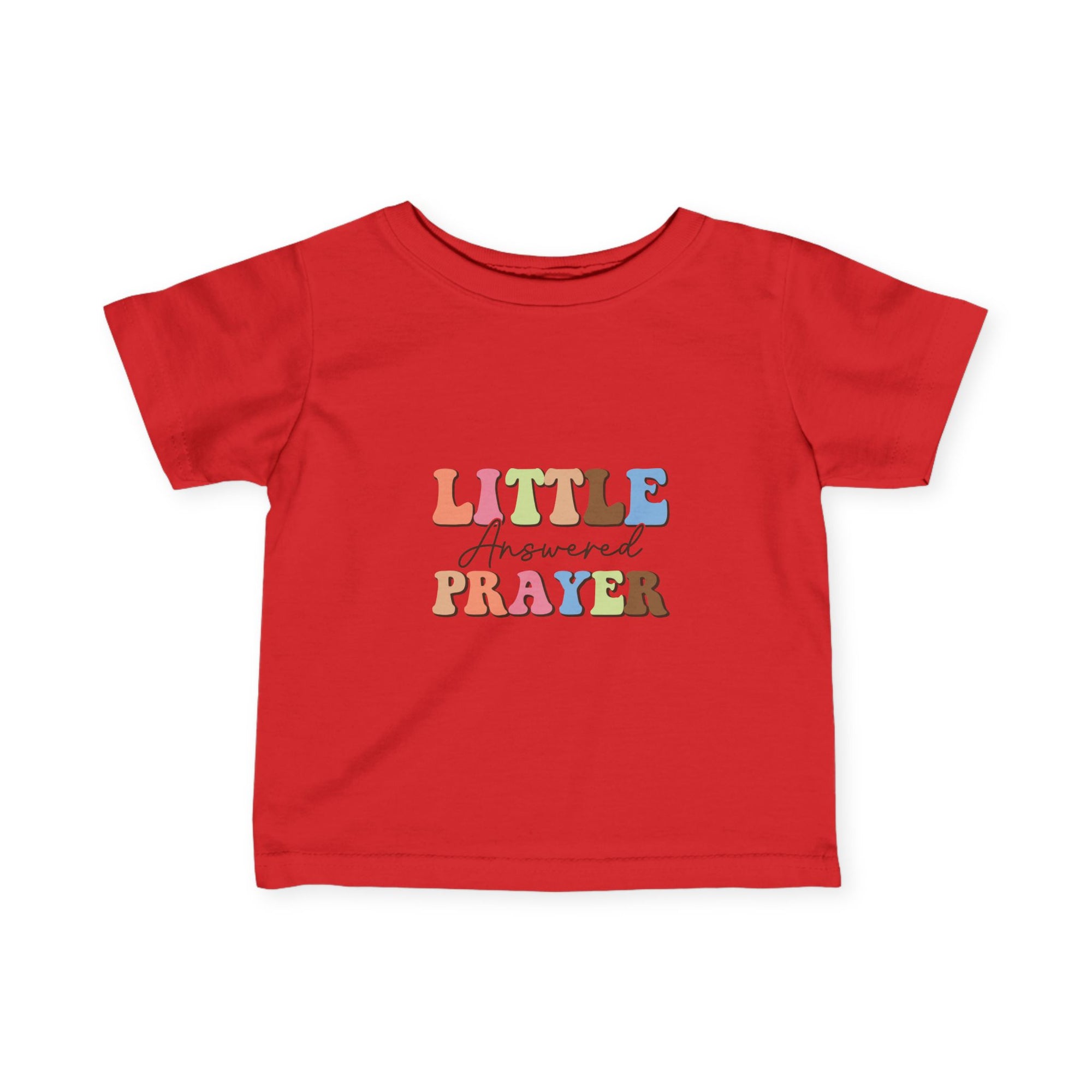 Cute Infant T-Shirt - 'Little Answered Prayer' with Colorful Number 1 Design