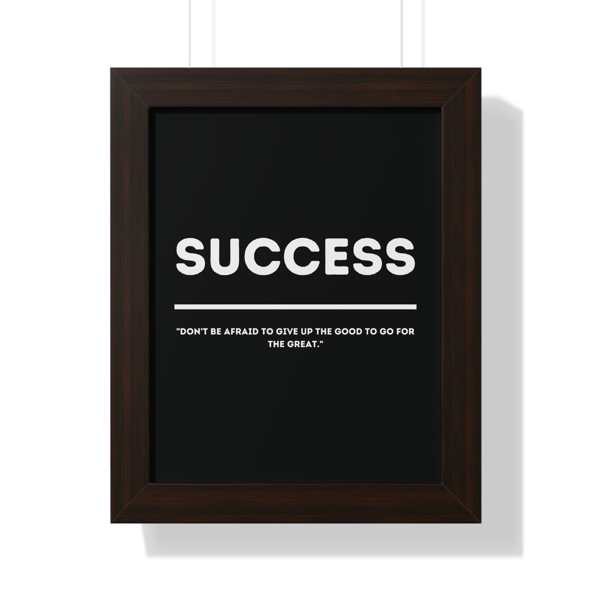 Minimalist in Black (Success) - Framed Vertical Poster