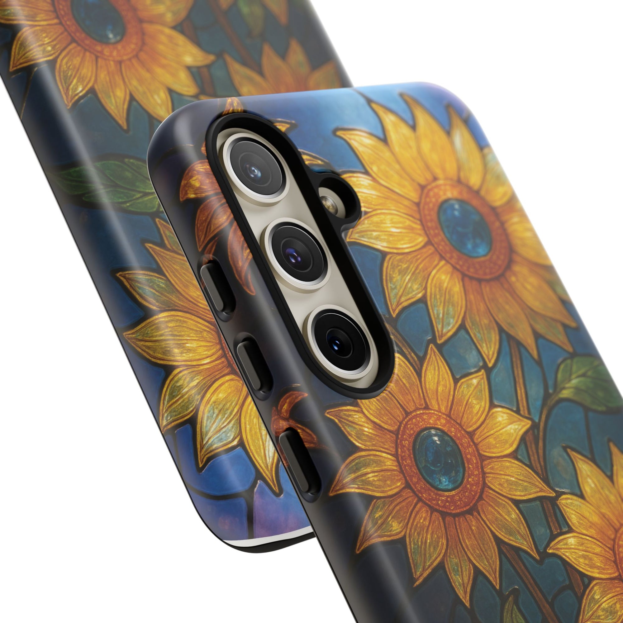 Vibrant Floral Phone Case, Sunflower Design, Tough & Durable Case, Nature Lover Gift, Protective Phone Cover, Spring Aesthetic