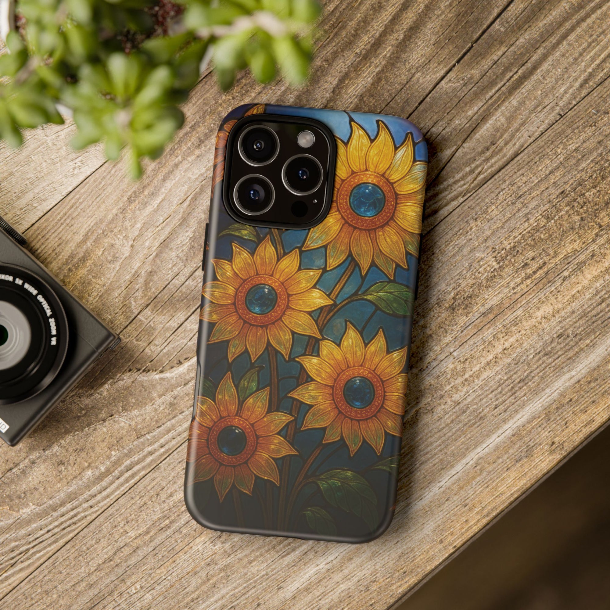 Vibrant Floral Phone Case, Sunflower Design, Tough & Durable Case, Nature Lover Gift, Protective Phone Cover, Spring Aesthetic