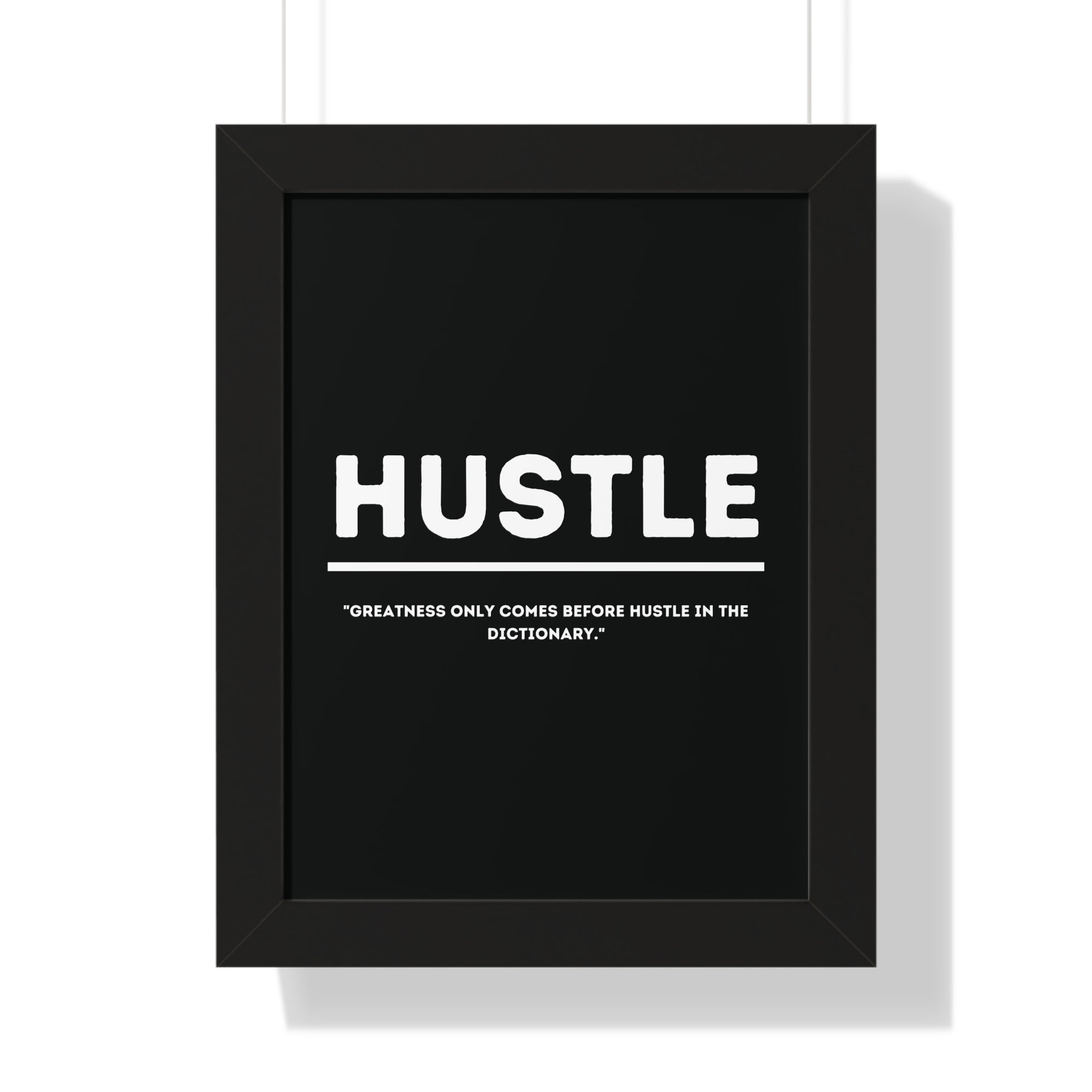 Minimalist in Black (Hustle) - Framed Vertical Poster