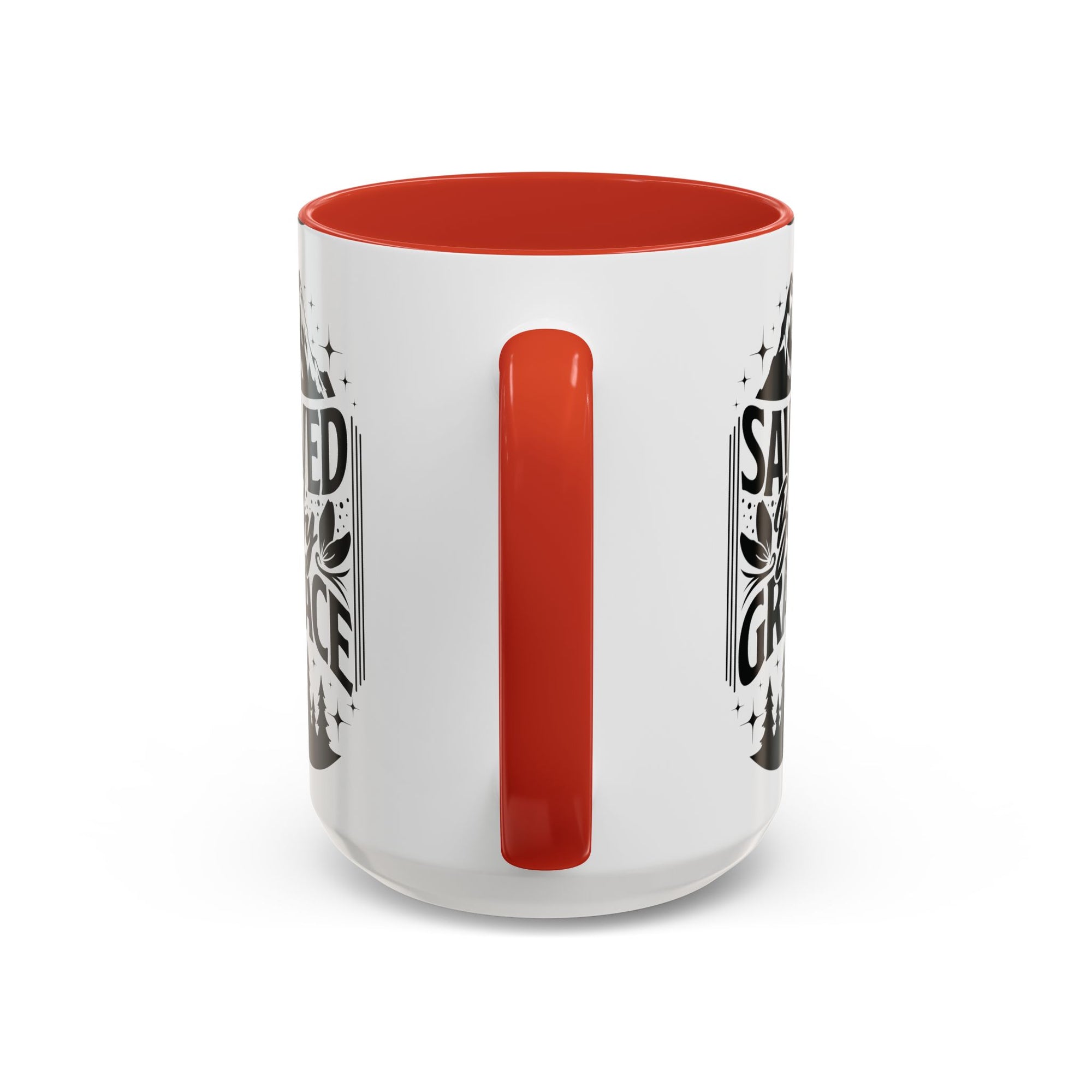 Saved by Grace Accent Coffee Mug - Inspirational Design