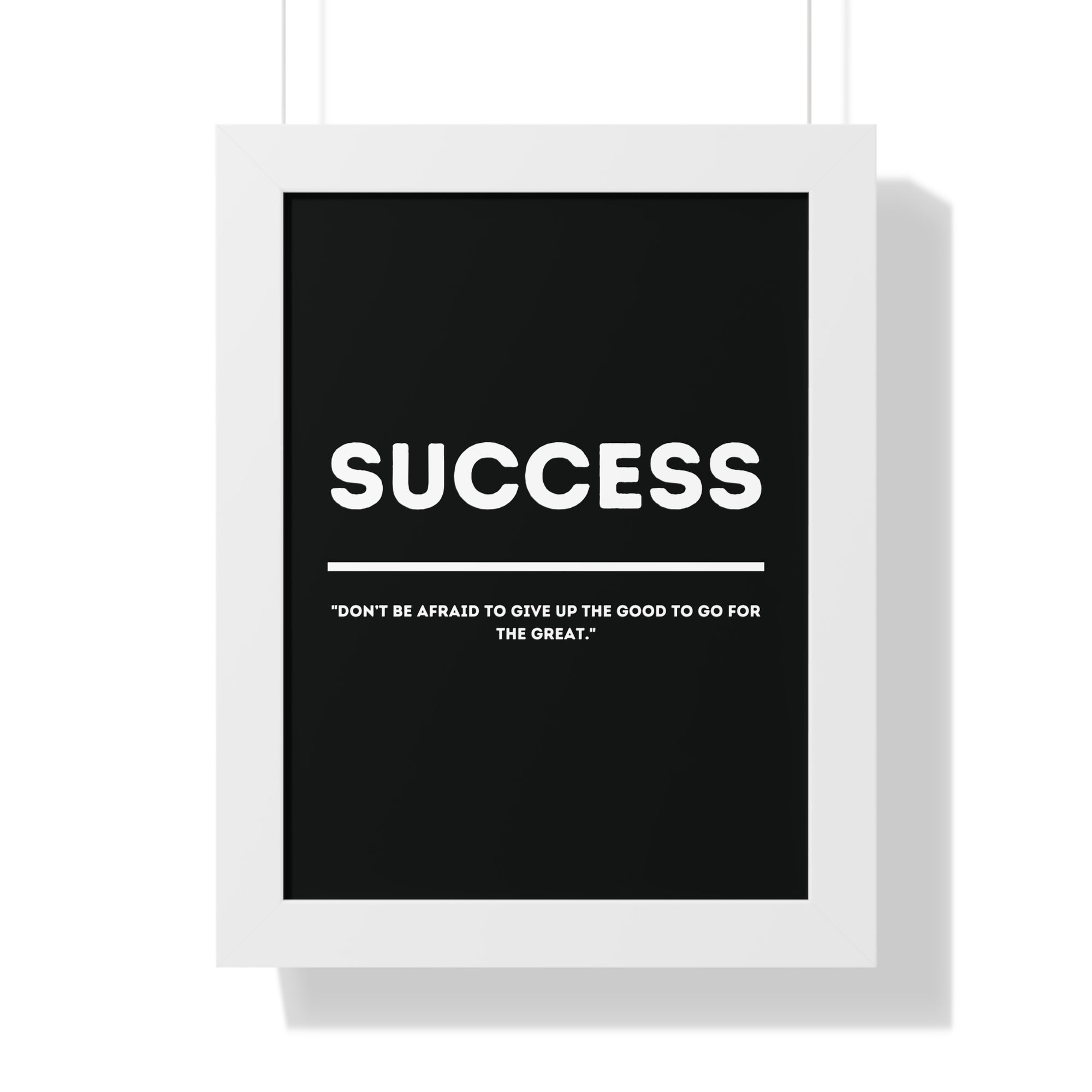 Minimalist in Black (Success) - Framed Vertical Poster