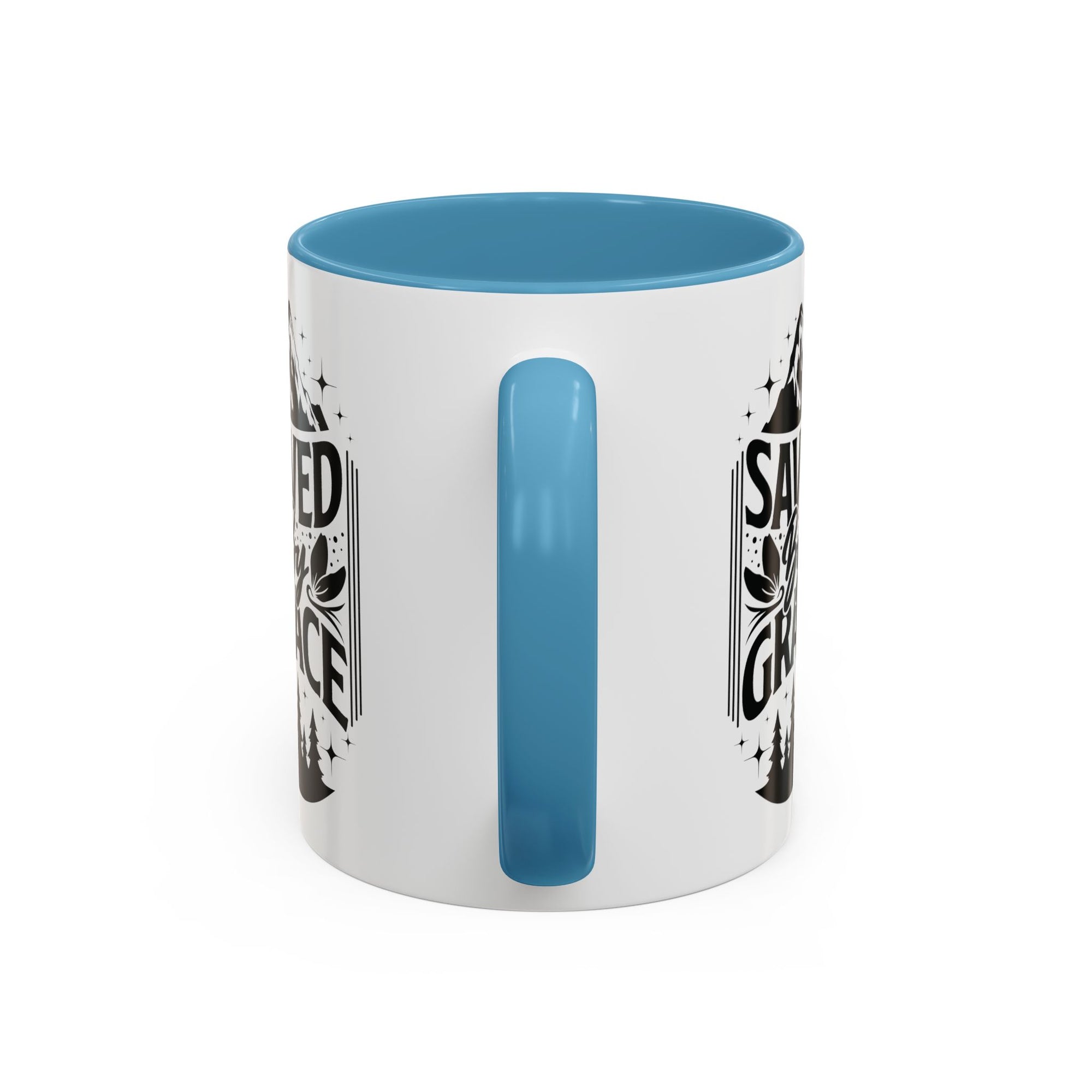 Saved by Grace Accent Coffee Mug - Inspirational Design