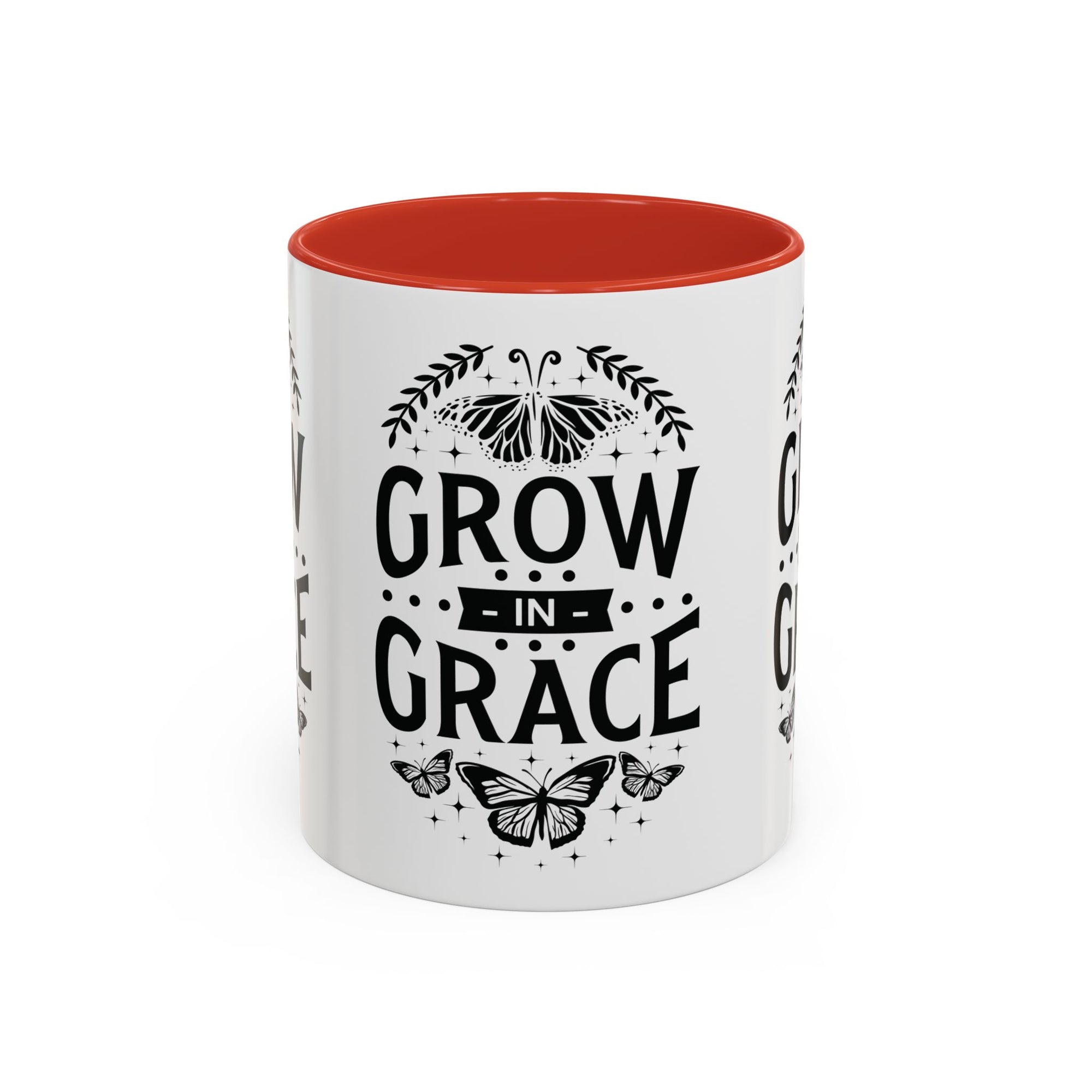 Grow in Grace Accent Coffee Mug - Inspirational Design