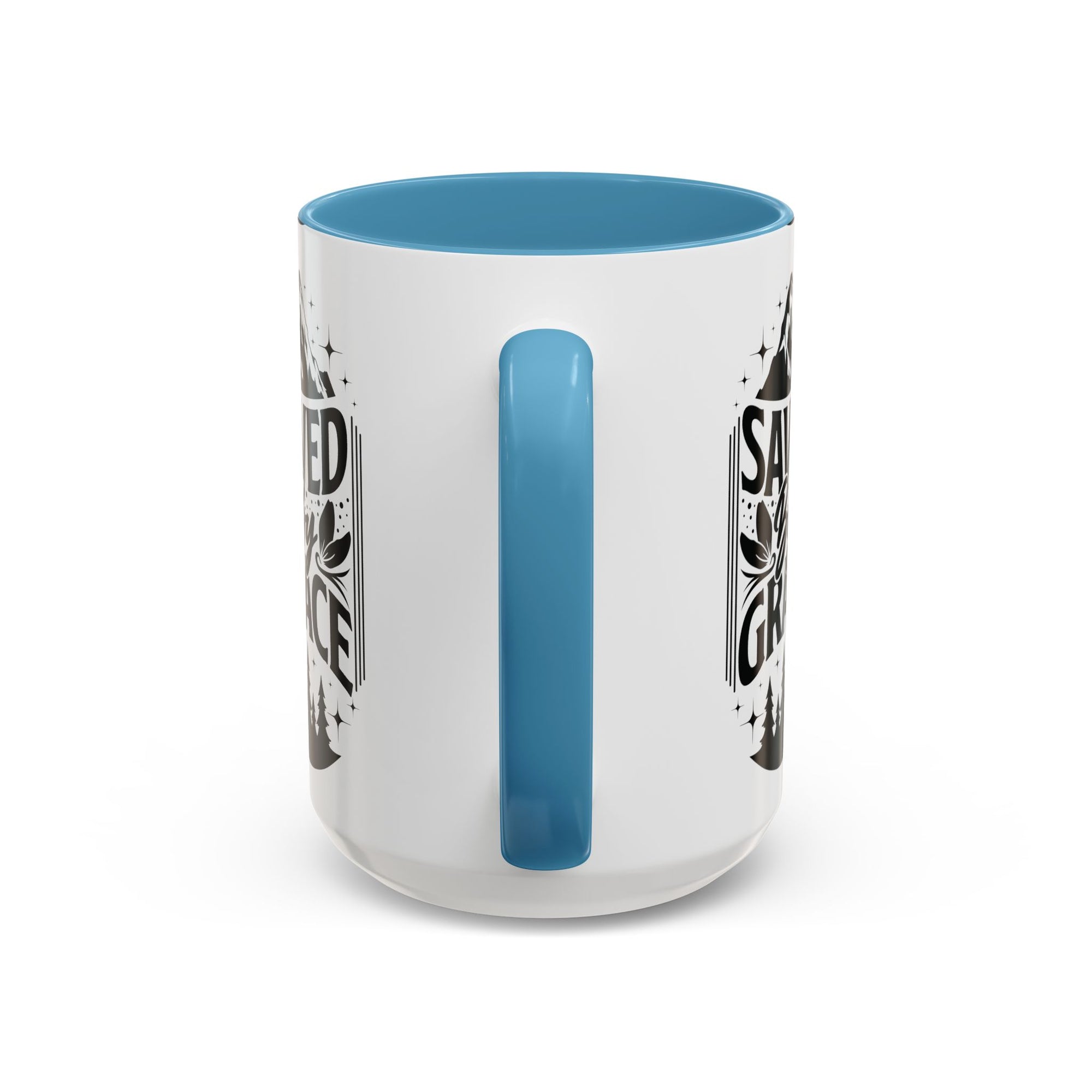 Saved by Grace Accent Coffee Mug - Inspirational Design