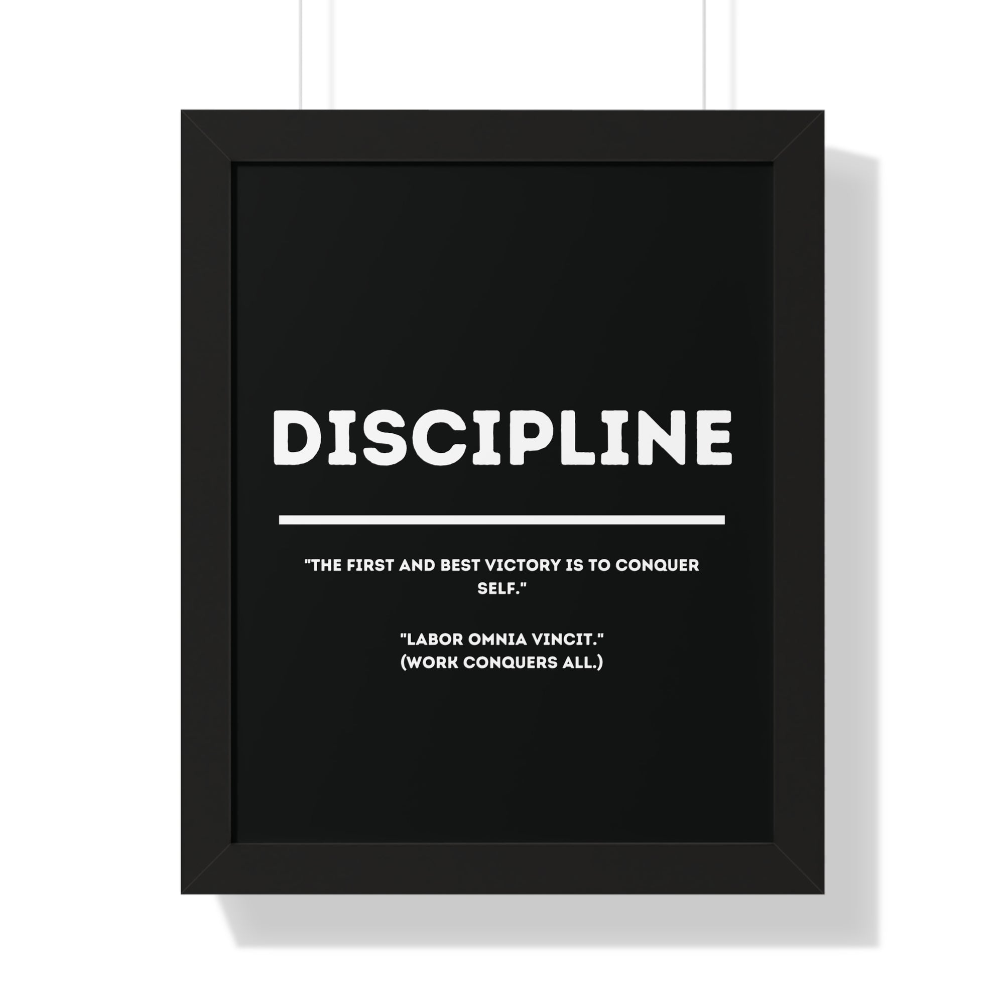 Minimalist in Black (Discipline) - Framed Vertical Poster