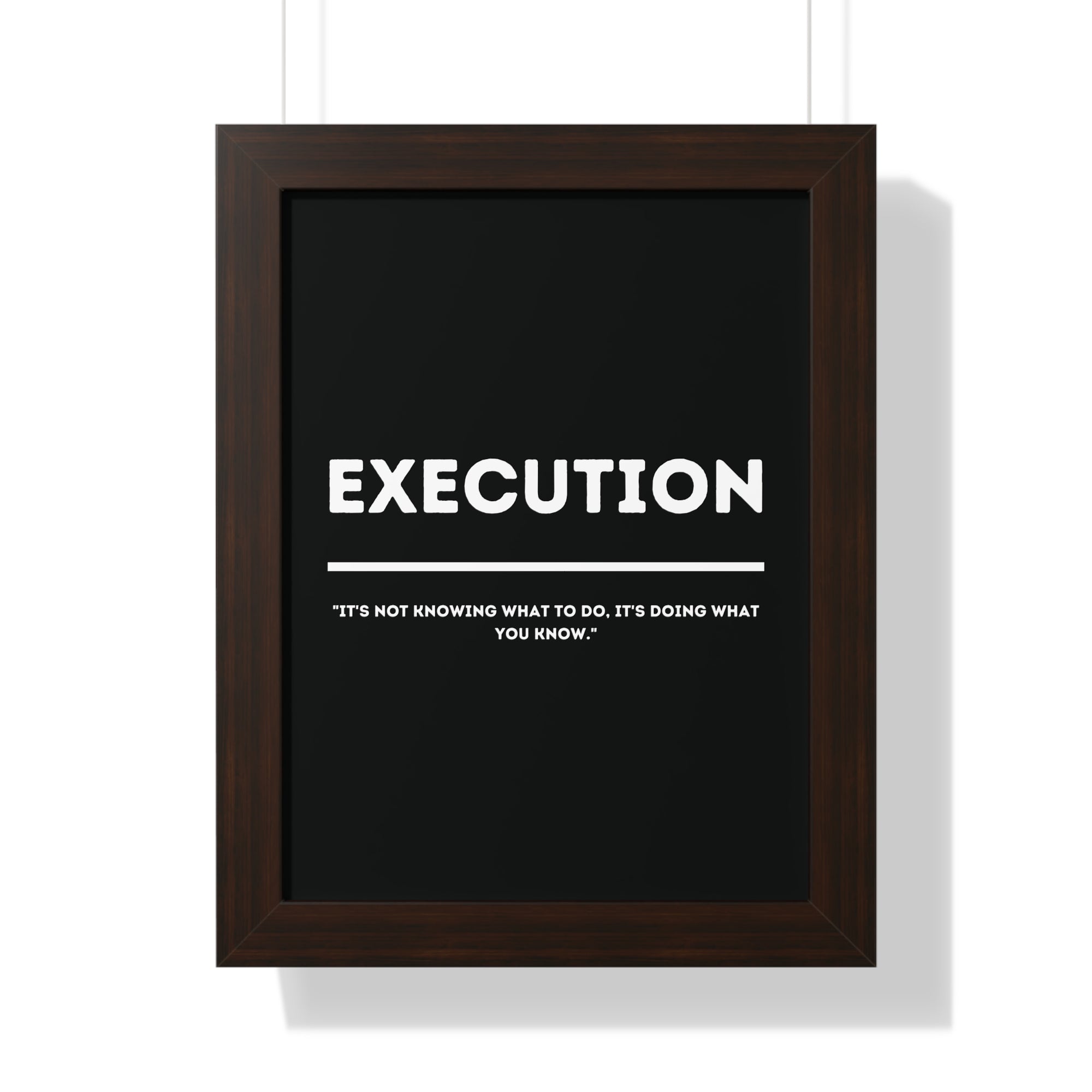 Minimalist in Black (Execution) - Framed Vertical Poster