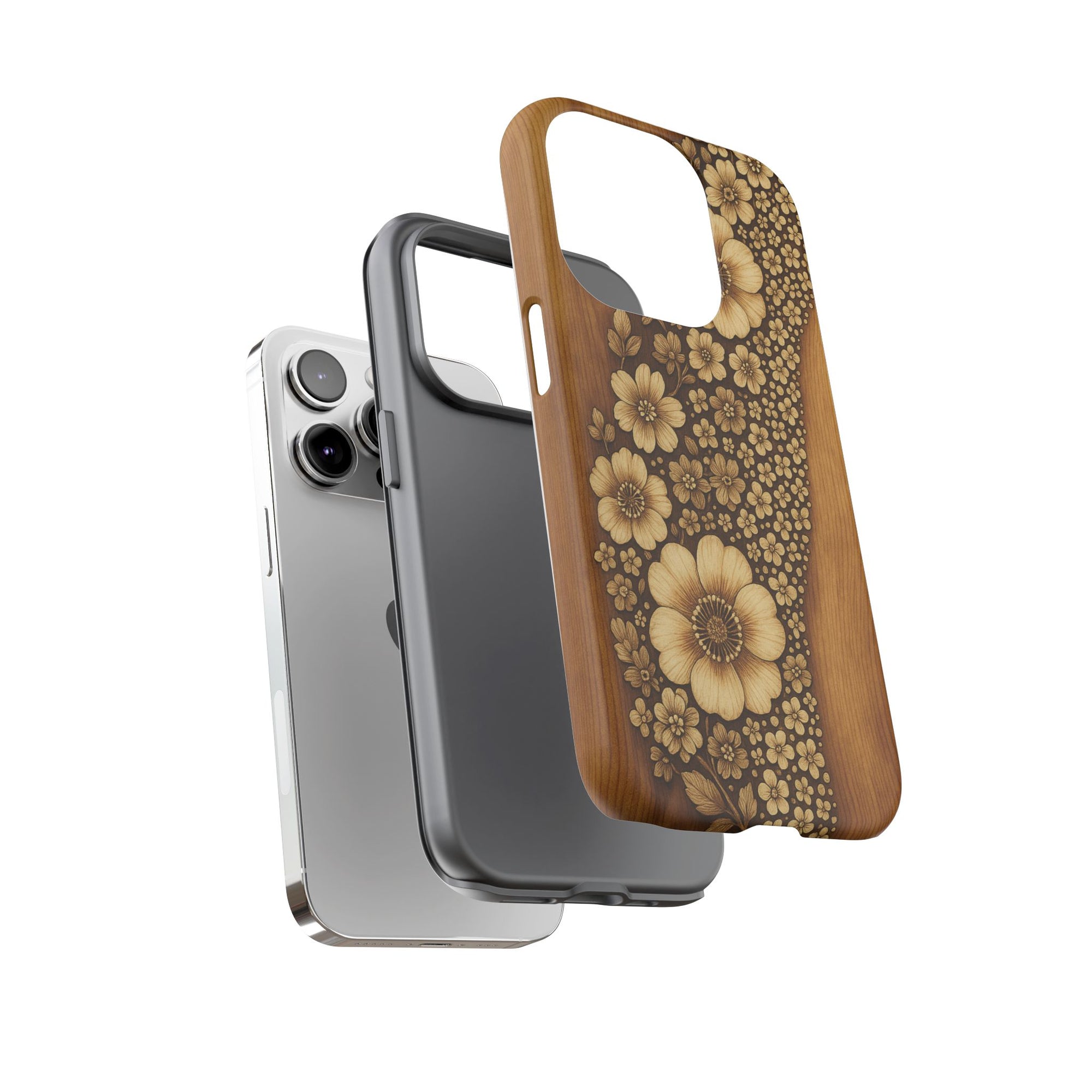 Floral Phone Case - Tough Cases, Protective Cover, Floral Design, Nature Lover Gift, Phone Accessory, Trendy Gadget