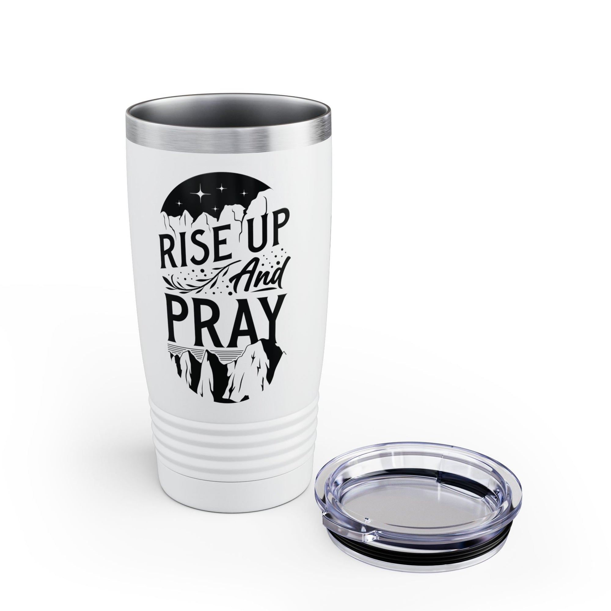 Rise Up and Pray Ringneck Tumbler - 20oz Inspirational Travel Mug