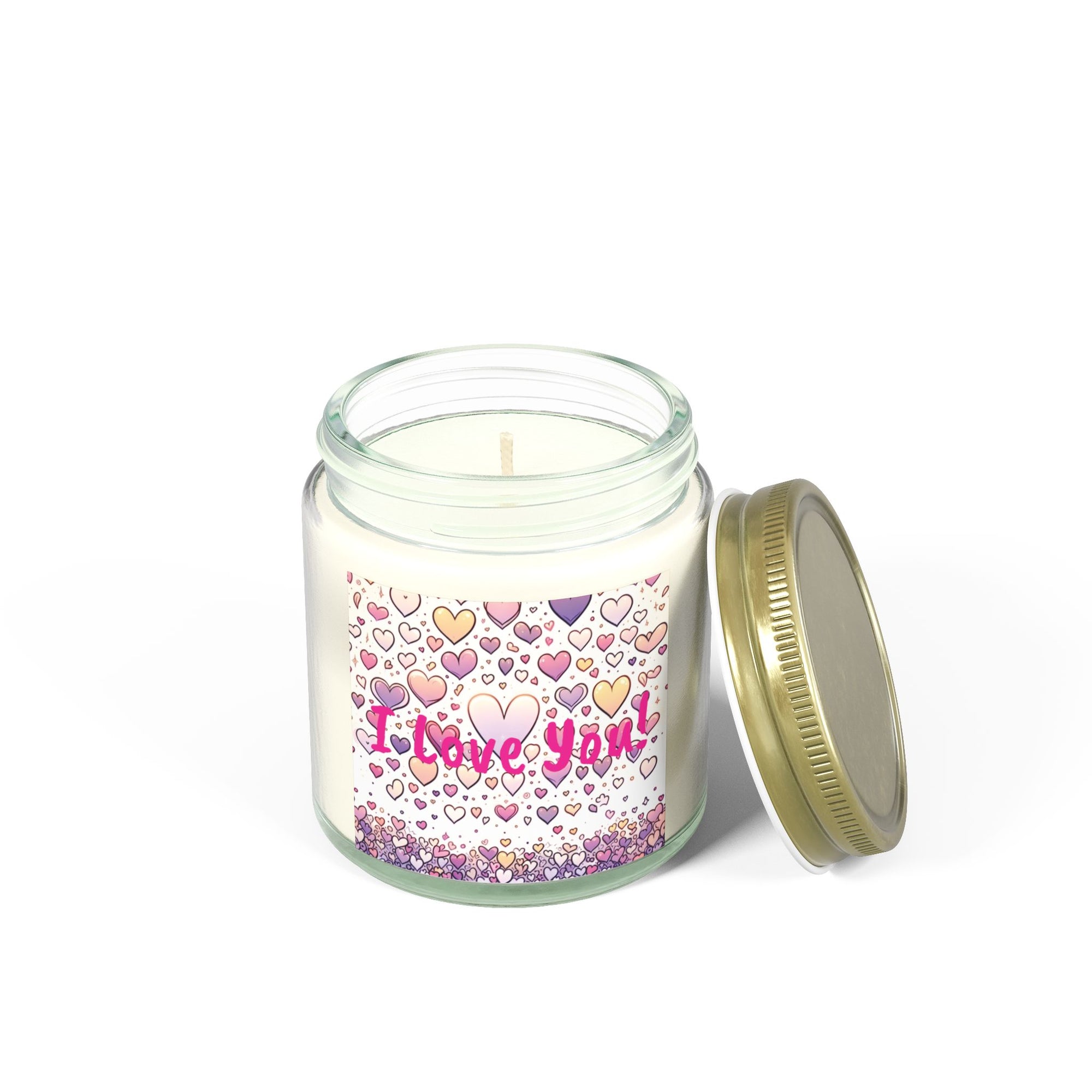 I Love You - Scented Candles, Coconut Apricot Wax (4oz, 9oz)