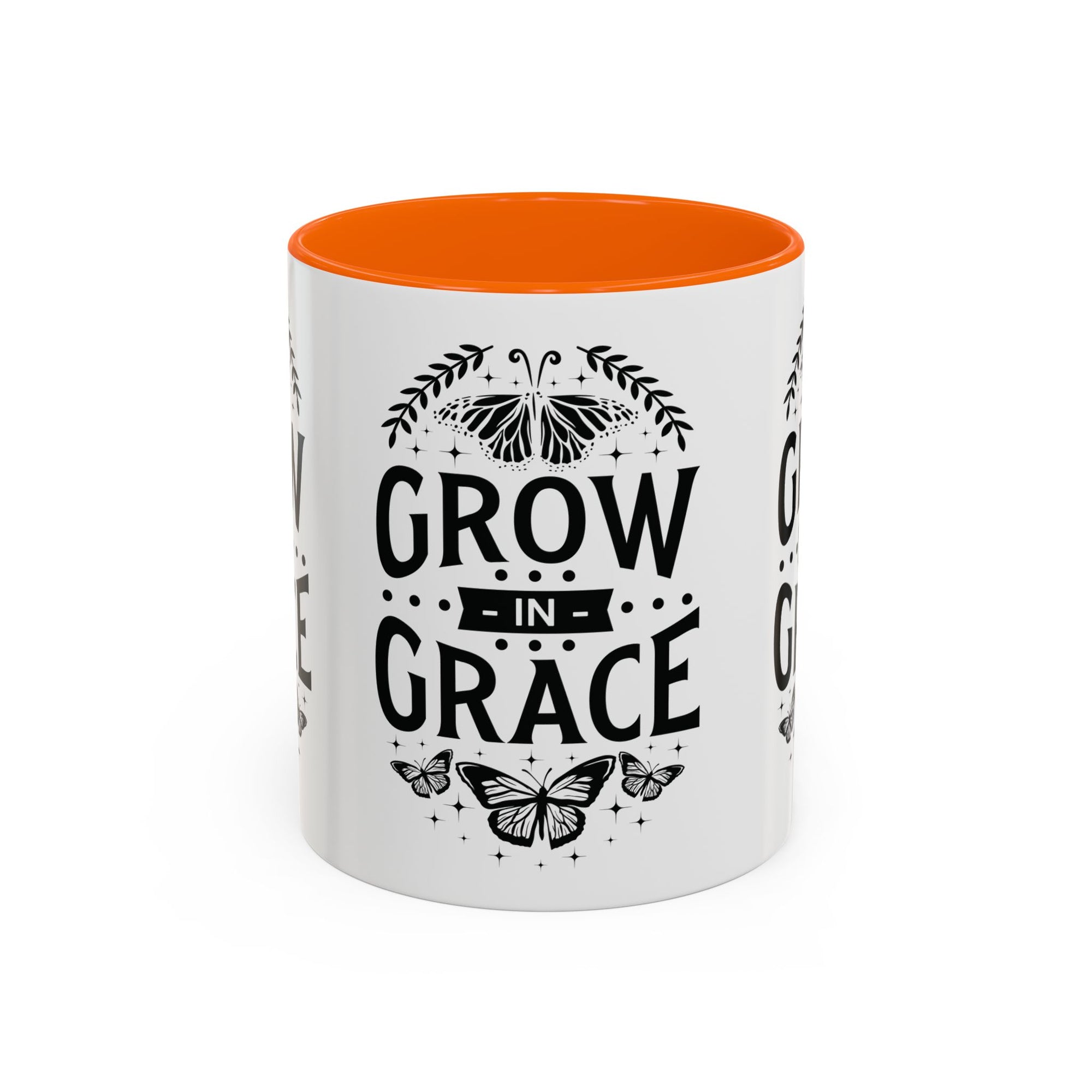 Grow in Grace Accent Coffee Mug - Inspirational Design