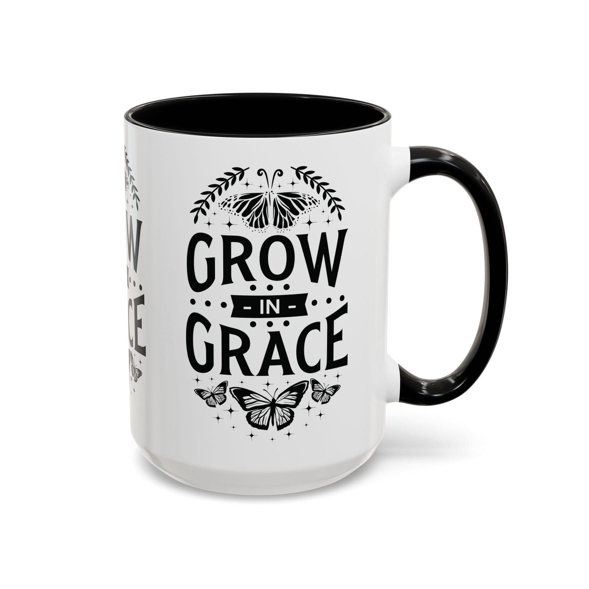 Grow in Grace Accent Coffee Mug - Inspirational Design