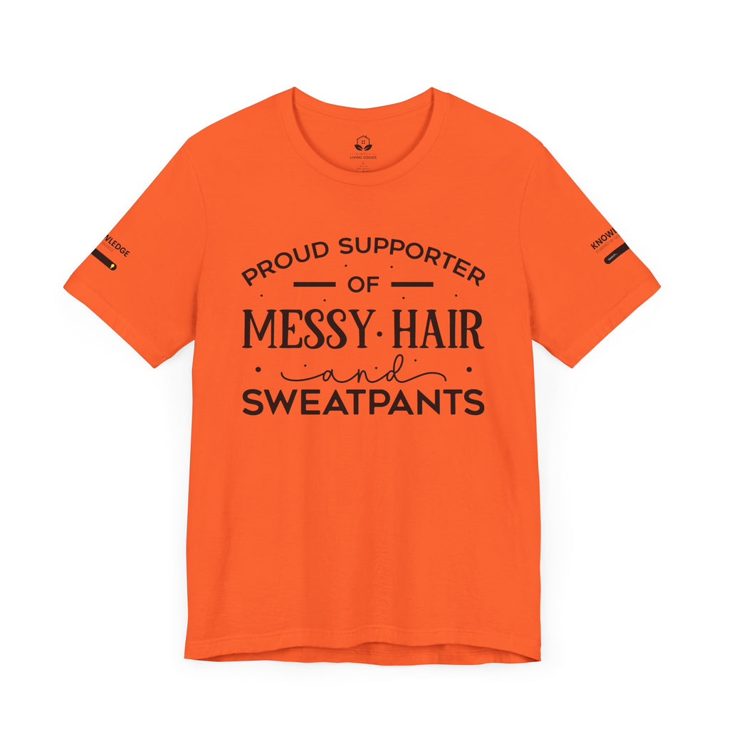 Unisex Jersey Tee with 'Messy Hair' Quote - Perfect for Everyday Wear